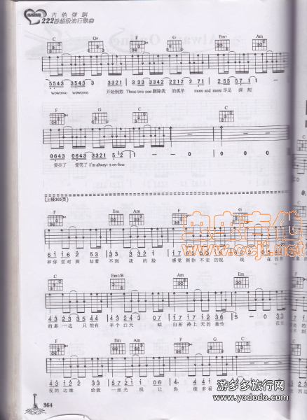 林俊杰《alwaysonline》吉他谱C调六线谱(图)1