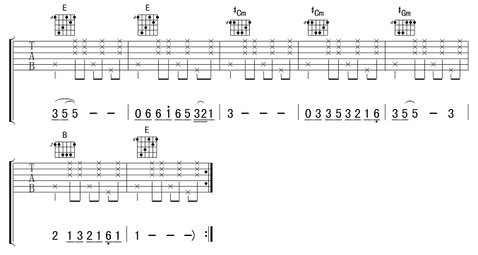欧美经典《LOVEYOUMORETHANICANSAY》吉他谱E调六线谱(图)1